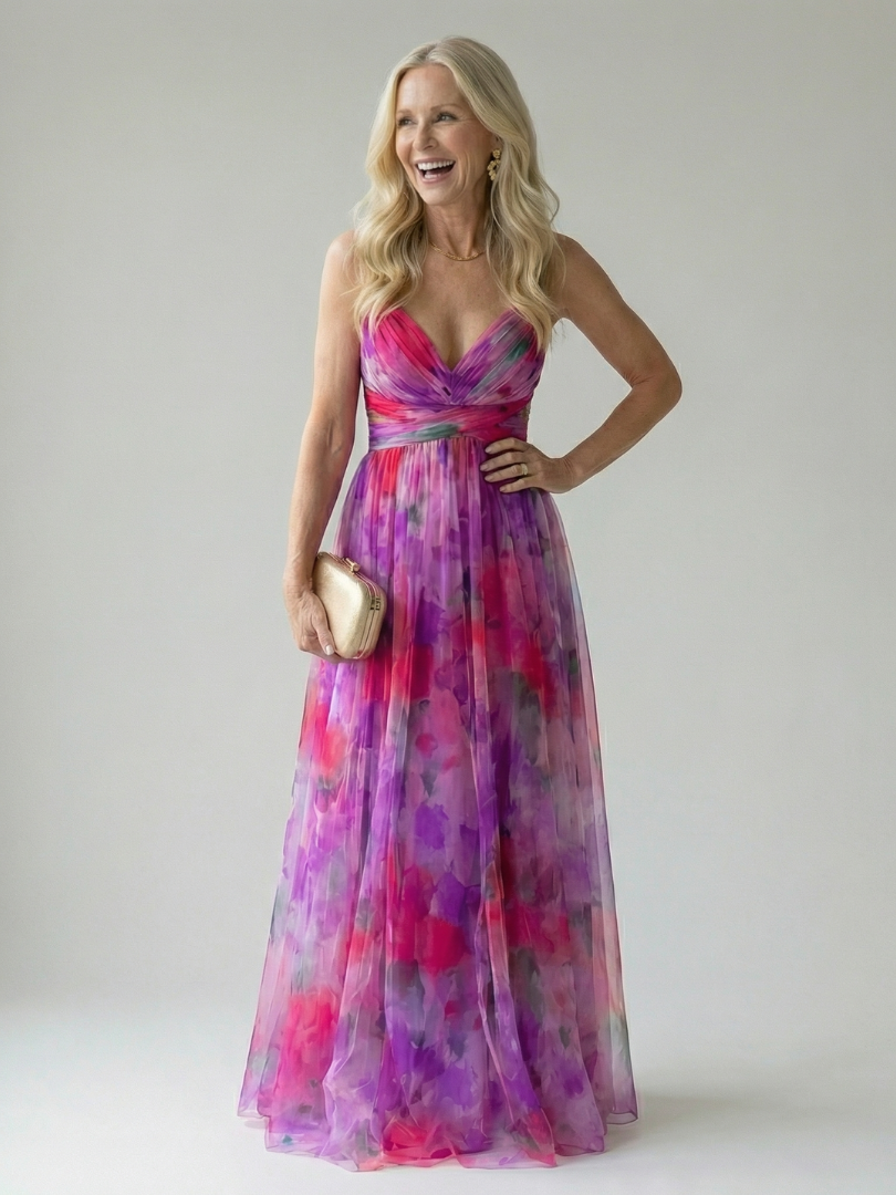 Thomasine | Flowing Wrap Maxi Dress