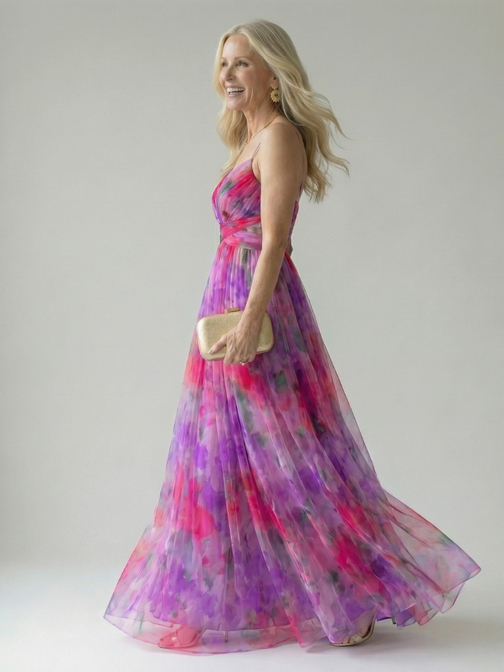 Thomasine | Flowing Wrap Maxi Dress