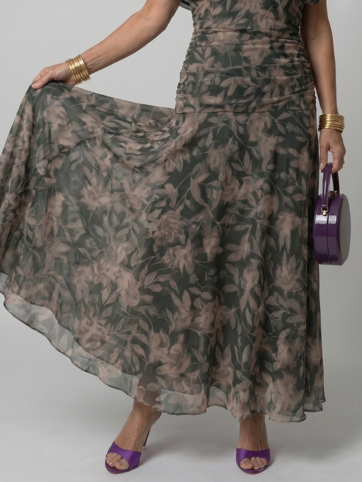 Zenobia | Off Shoulder Midi Dress