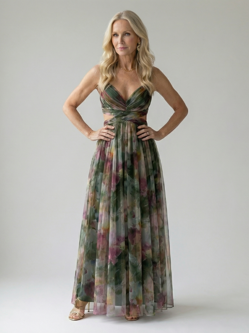 Thomasine | Flowing Wrap Maxi Dress