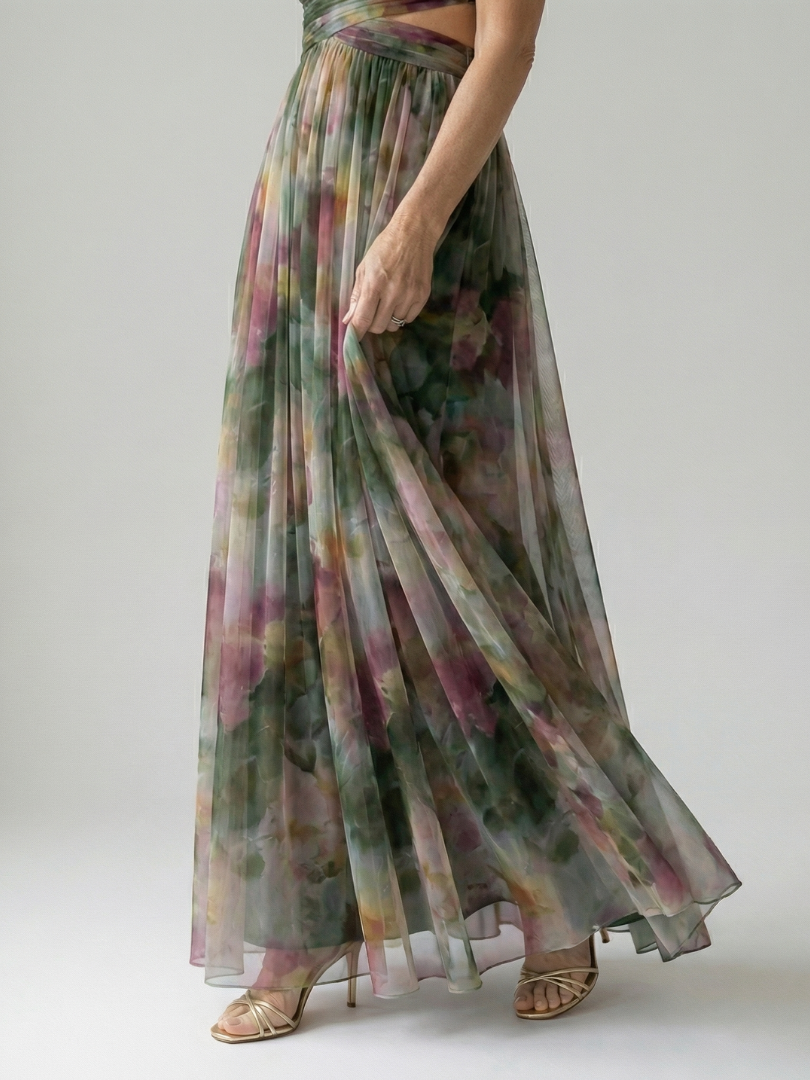 Thomasine | Flowing Wrap Maxi Dress