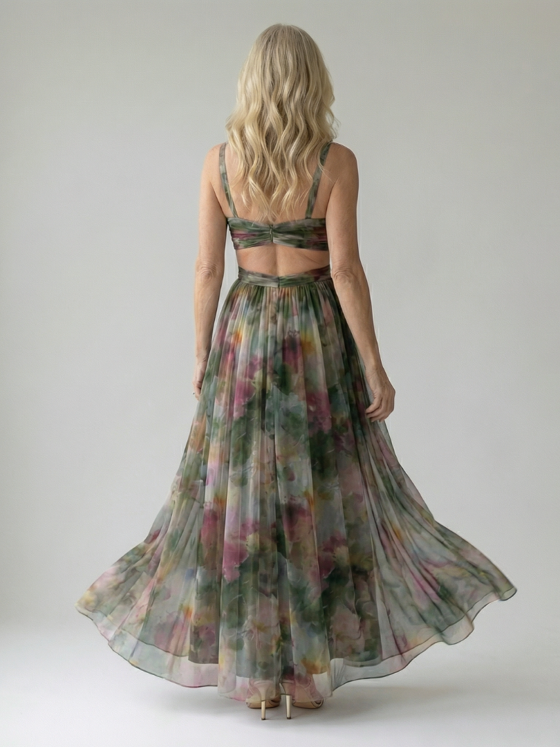 Thomasine | Flowing Wrap Maxi Dress