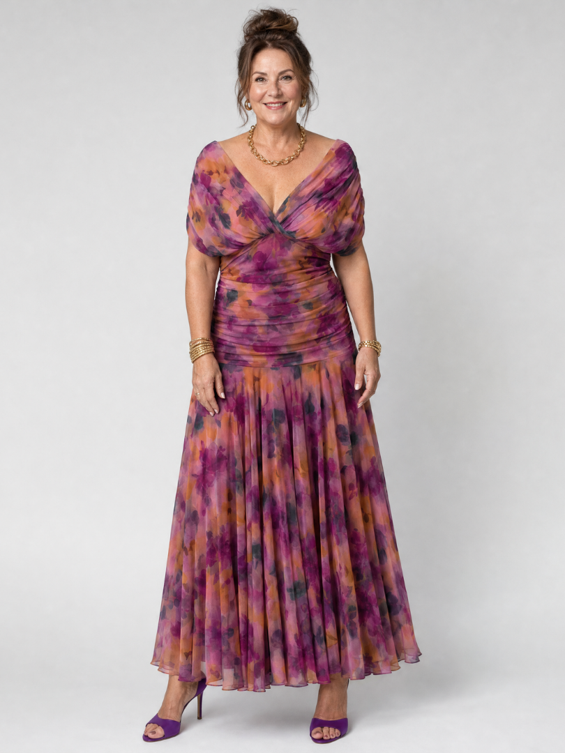 Zenobia | Off Shoulder Midi Dress