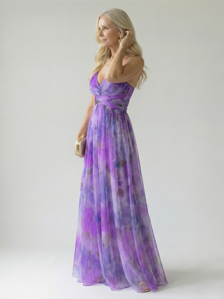 Thomasine | Flowing Wrap Maxi Dress