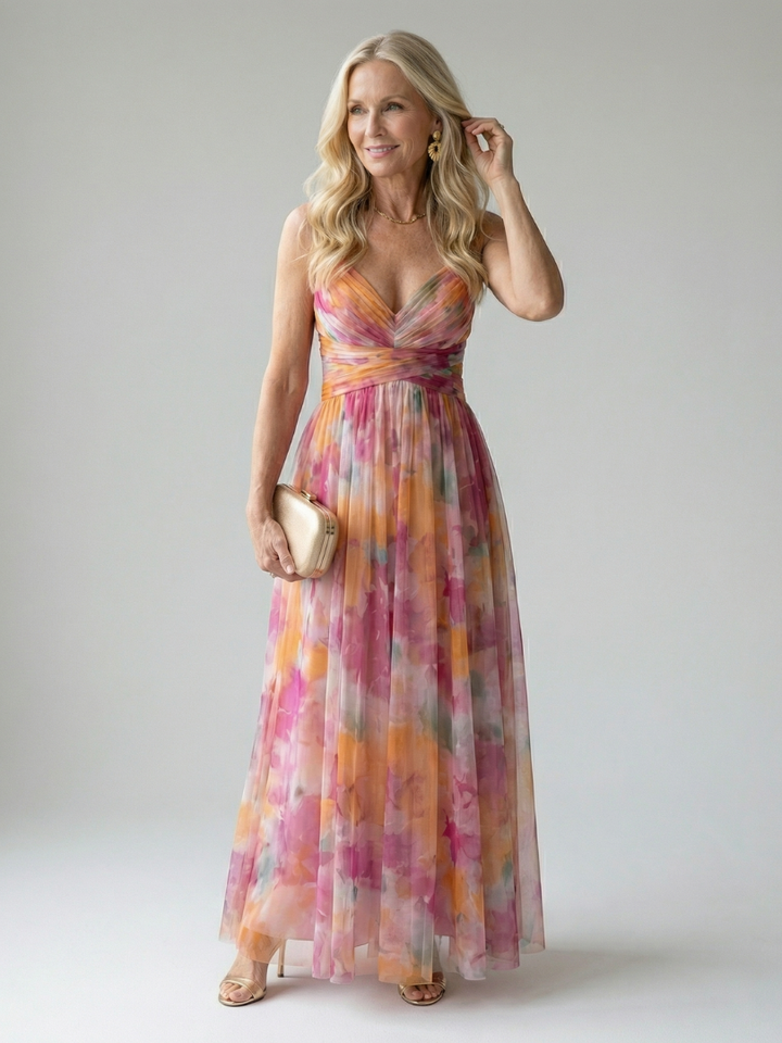 Thomasine | Flowing Wrap Maxi Dress