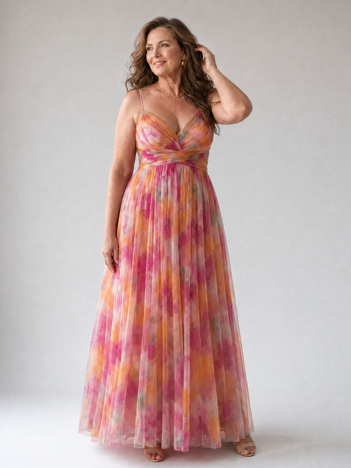 Thomasine | Flowing Wrap Maxi Dress