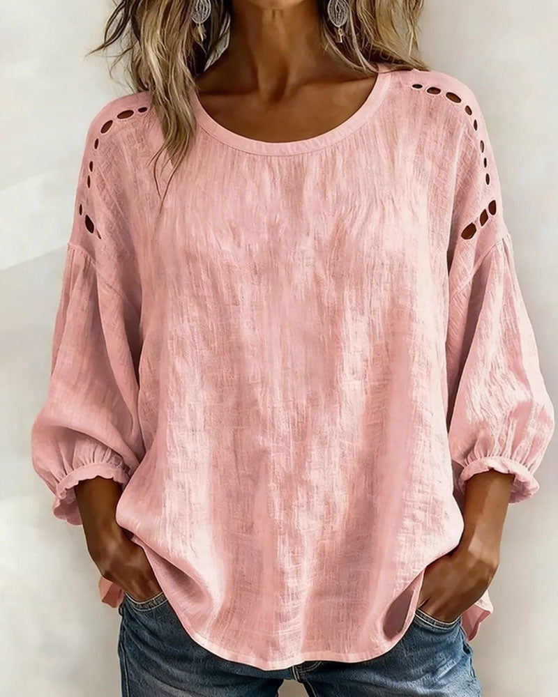 Maxima | Breezy Embroidered Top