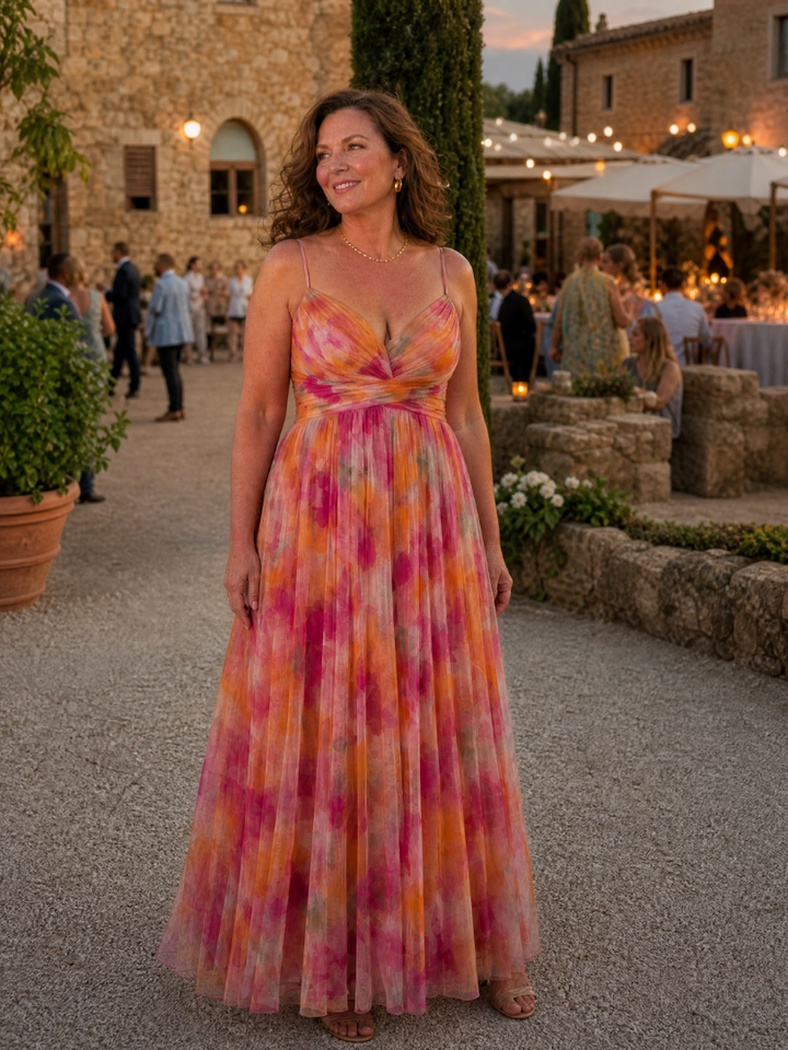 Thomasine | Flowing Wrap Maxi Dress