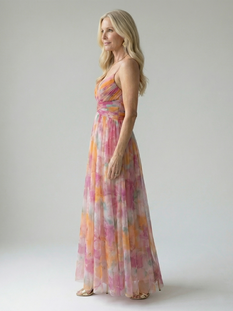 Thomasine | Flowing Wrap Maxi Dress