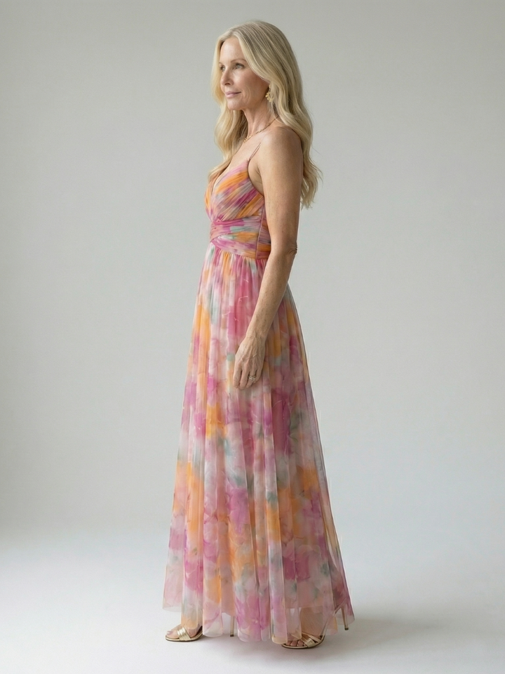 Thomasine | Flowing Wrap Maxi Dress