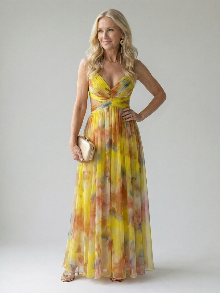Thomasine | Flowing Wrap Maxi Dress