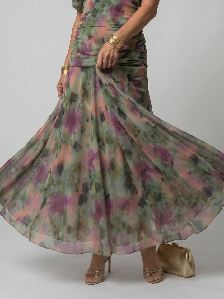 Zenobia | Off Shoulder Midi Dress
