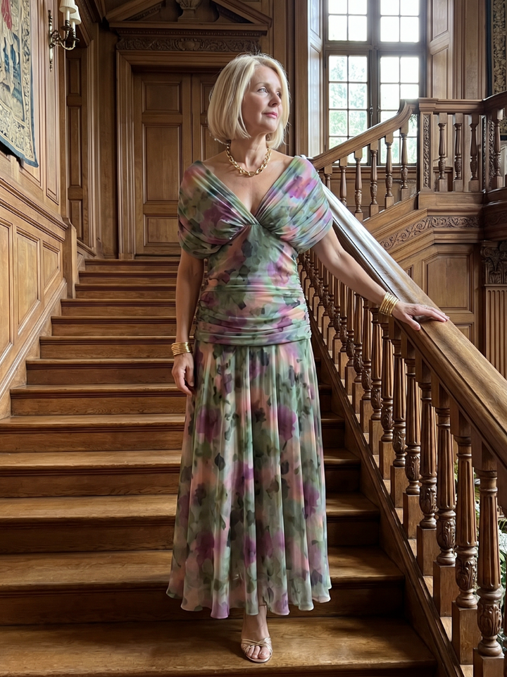 Zenobia | Off Shoulder Midi Dress