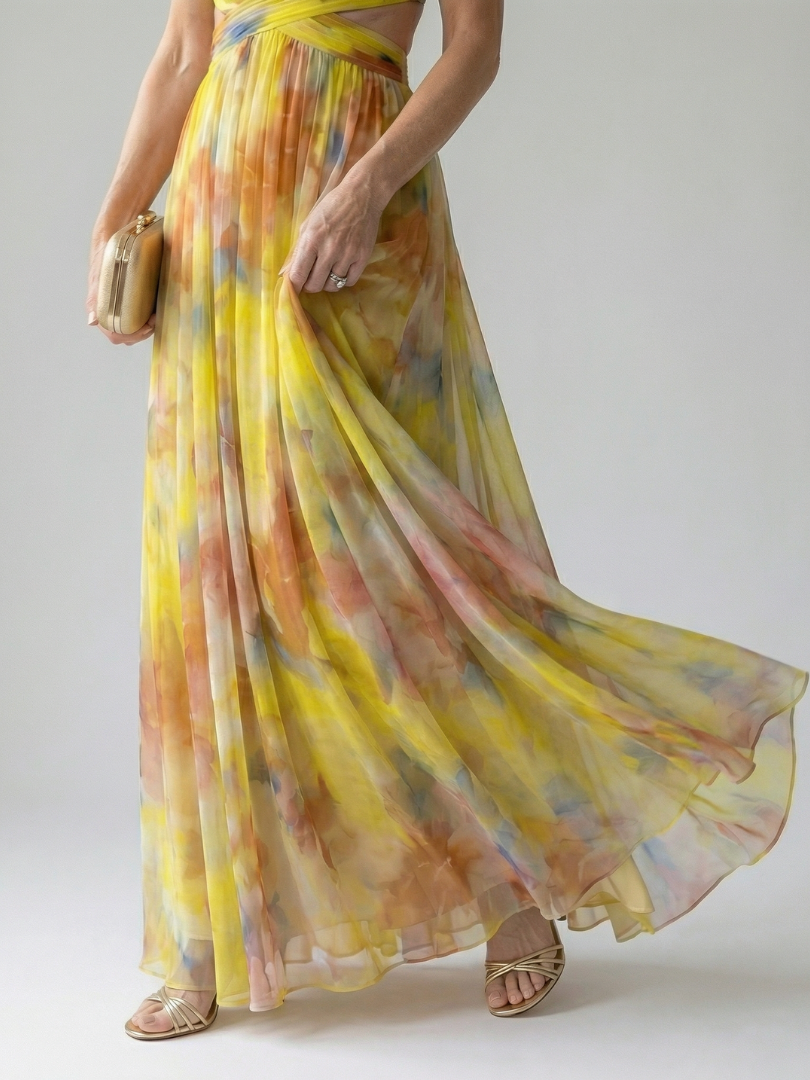 Thomasine | Flowing Wrap Maxi Dress
