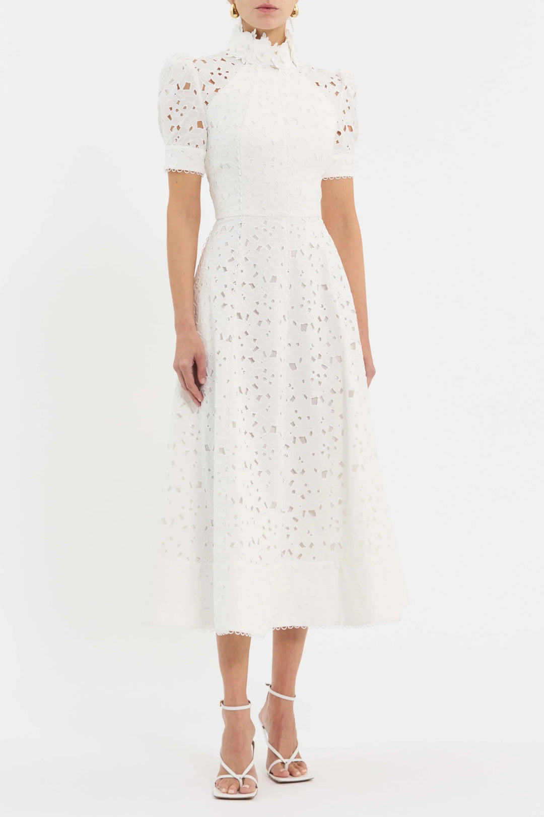 Verena | Pretty Broderie Midi Dress