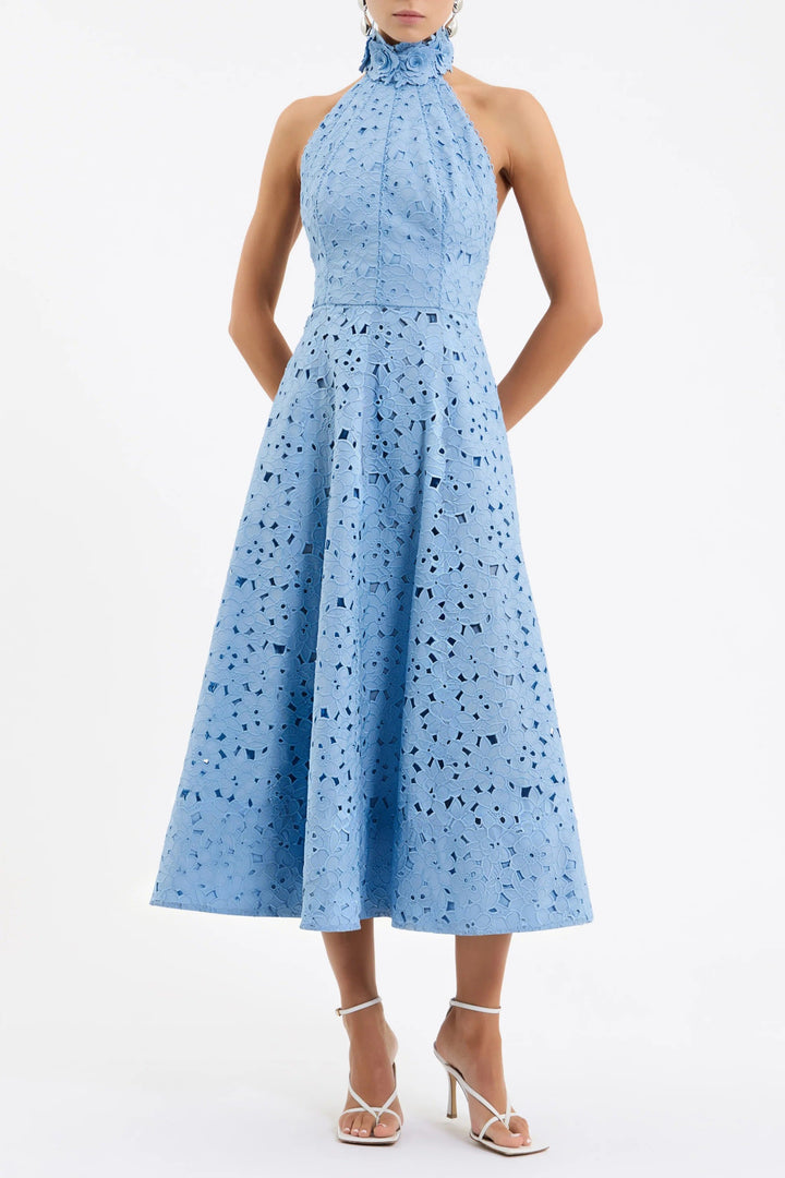 Verity | Elegant Halter Midi Dress