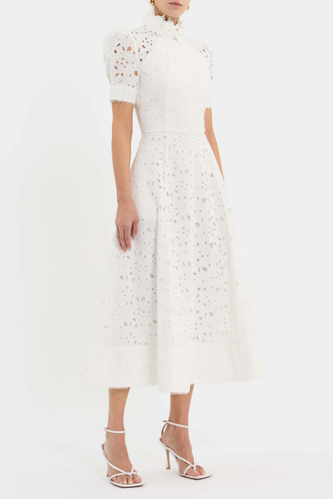 Verena | Pretty Broderie Midi Dress