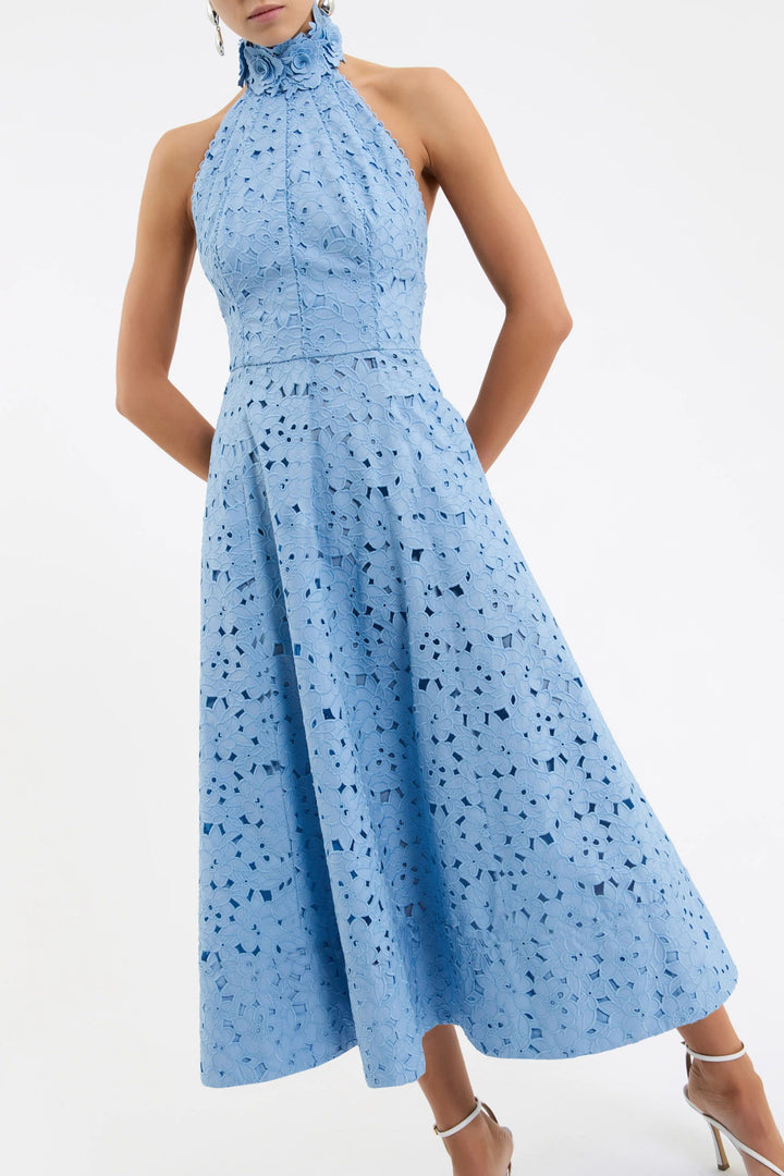 Verity | Elegant Halter Midi Dress